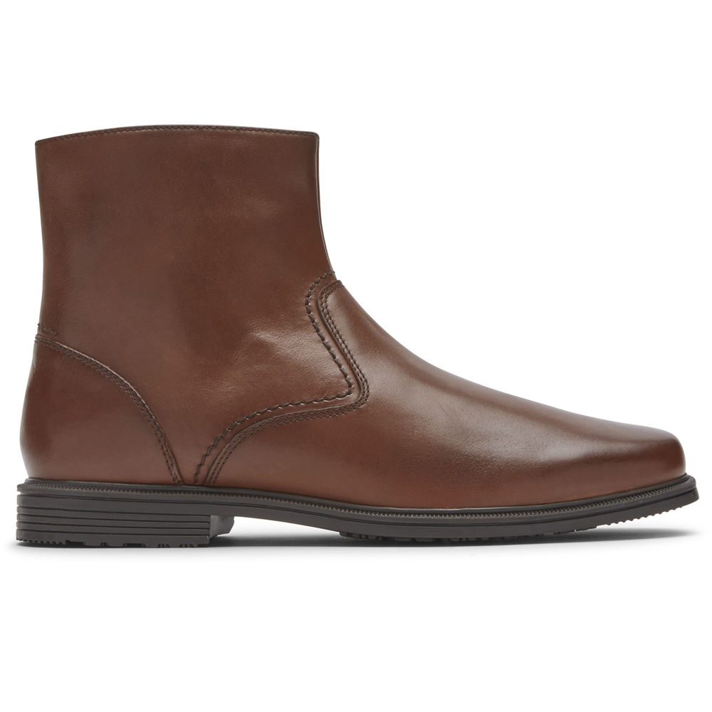 Rockport Mens Boots Brown - Taylor Zipper - UK 840-KOEFXZ